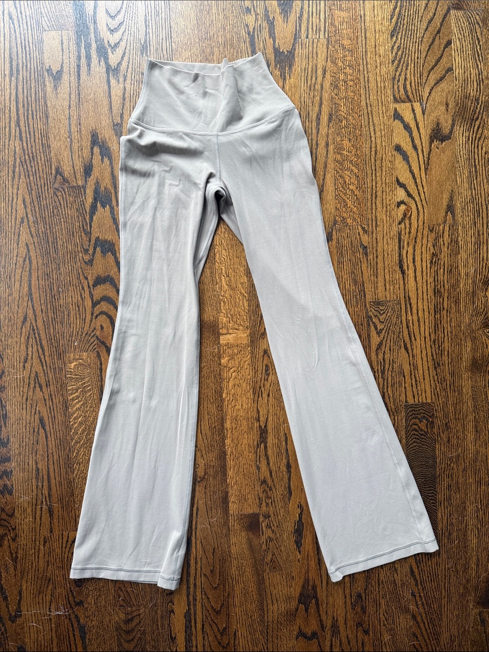 Aritzia High-Waist Flared Leggings in Taupe